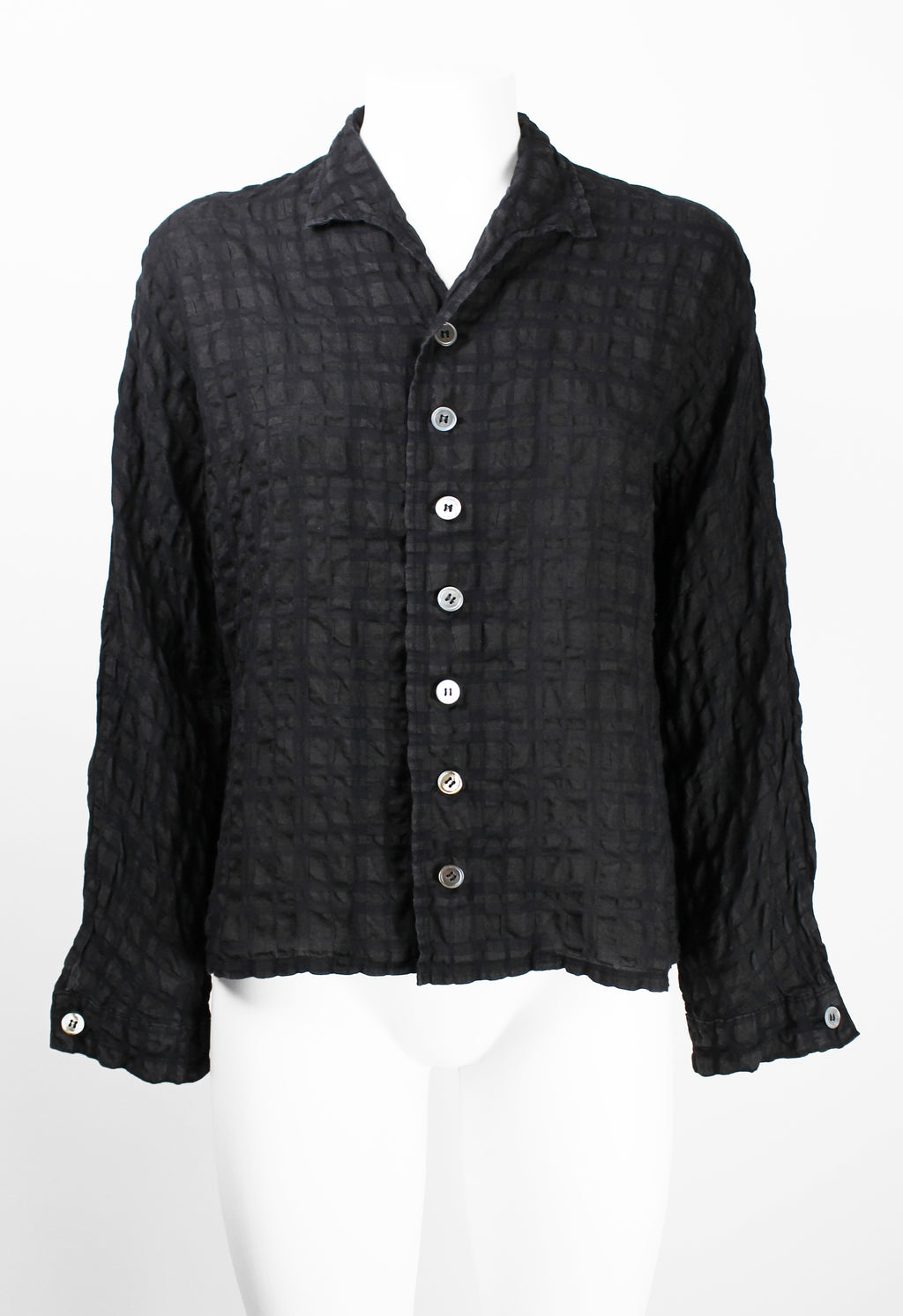 YOHJI YAMAMOTO Y'S CHECK SEERSUCKER SHIRT