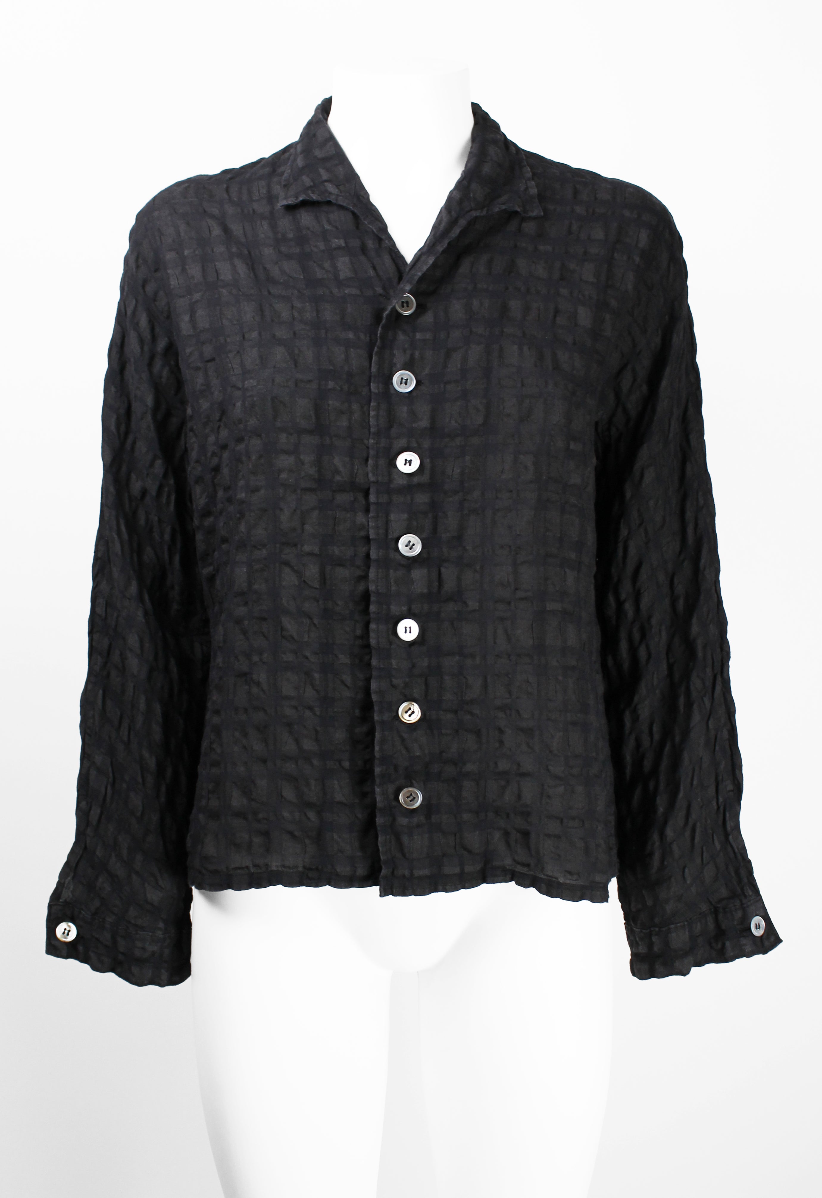 YOHJI YAMAMOTO Y'S CHECK SEERSUCKER SHIRT