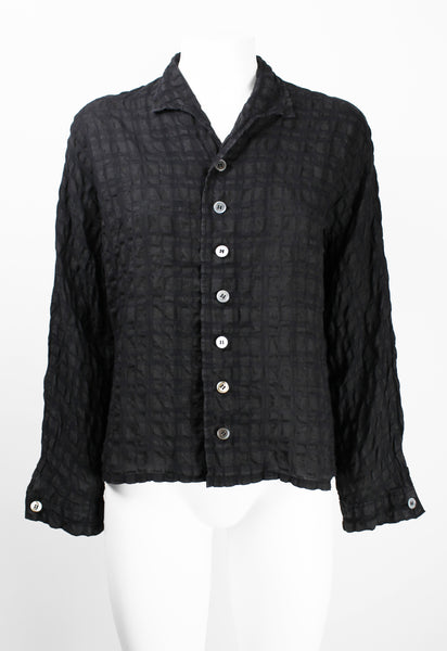 YOHJI YAMAMOTO Y'S CHECK SEERSUCKER SHIRT