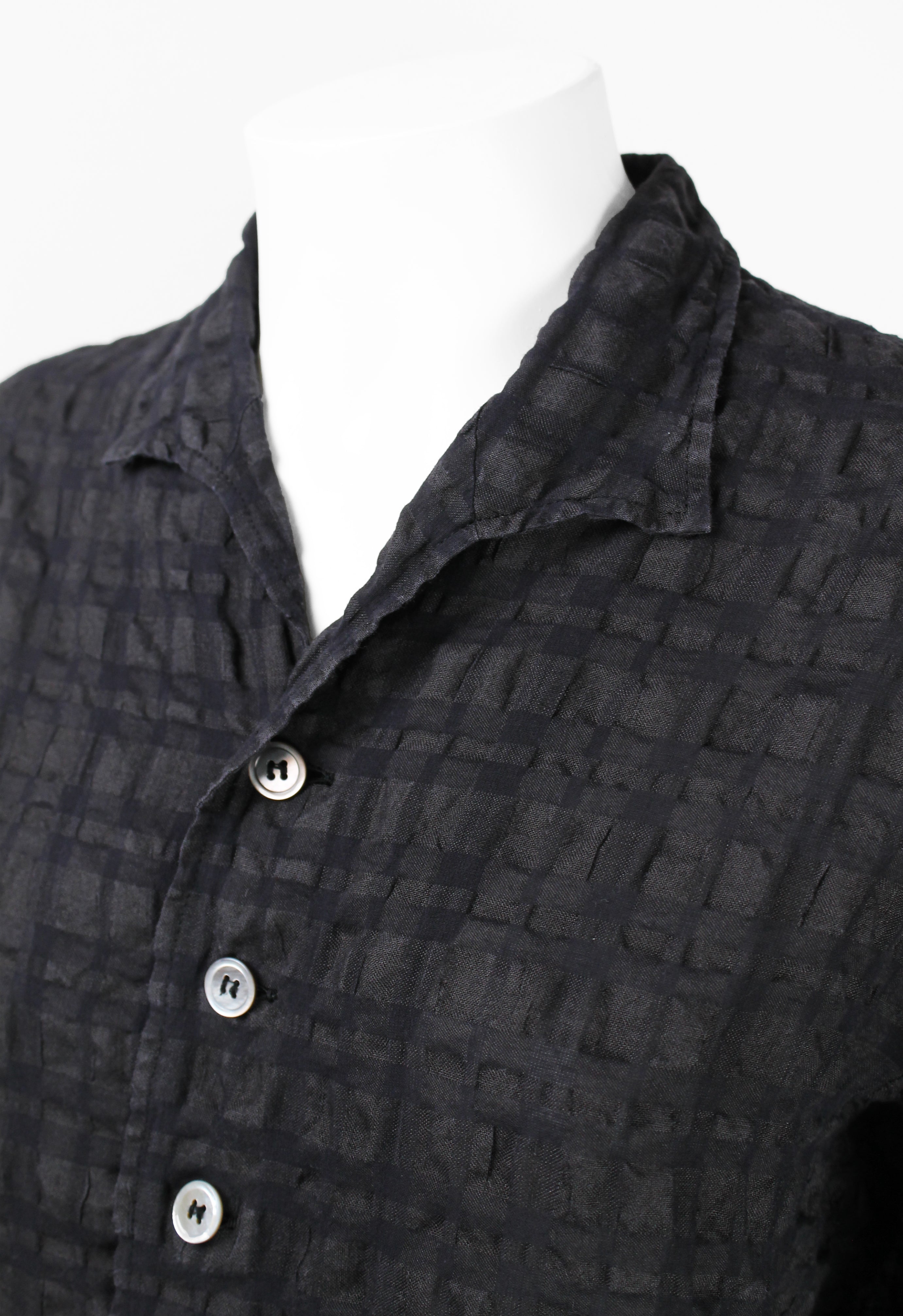 YOHJI YAMAMOTO Y'S CHECK SEERSUCKER SHIRT