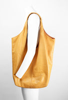 YOHJI YAMAMOTO Y'S CRACKED LEATHER SHOPPER BAG