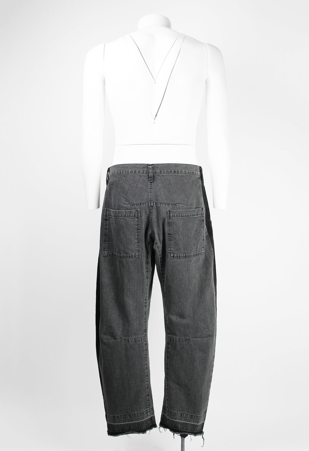 YOHJI YAMAMOTO Y'S GREY CURVED JEANS