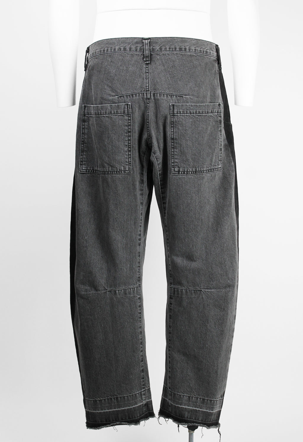 YOHJI YAMAMOTO Y'S GREY CURVED JEANS