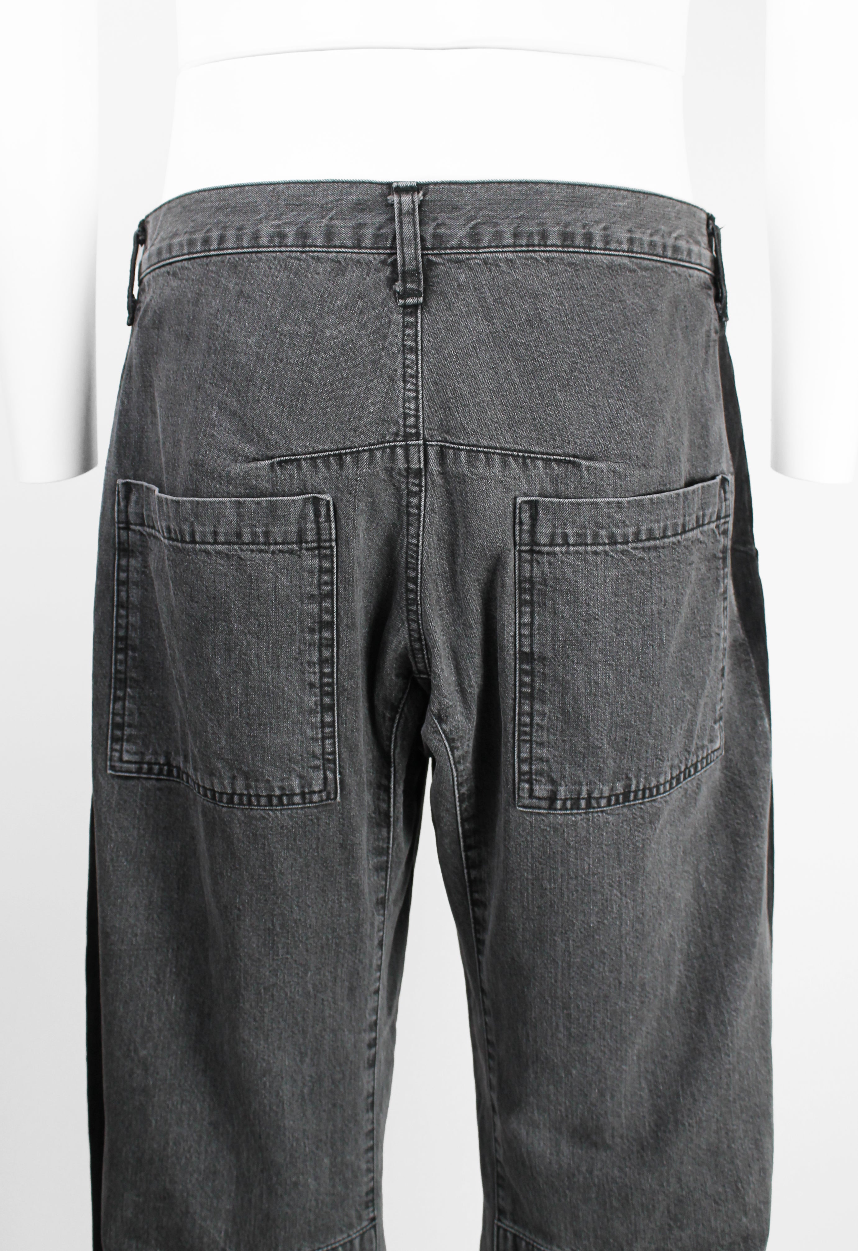 YOHJI YAMAMOTO Y'S GREY CURVED JEANS