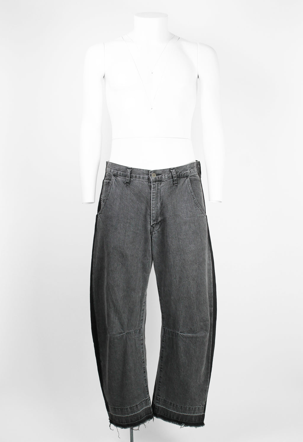 YOHJI YAMAMOTO Y'S GREY CURVED JEANS
