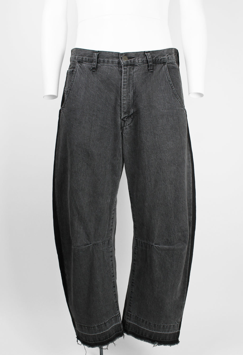 YOHJI YAMAMOTO Y'S GREY CURVED JEANS