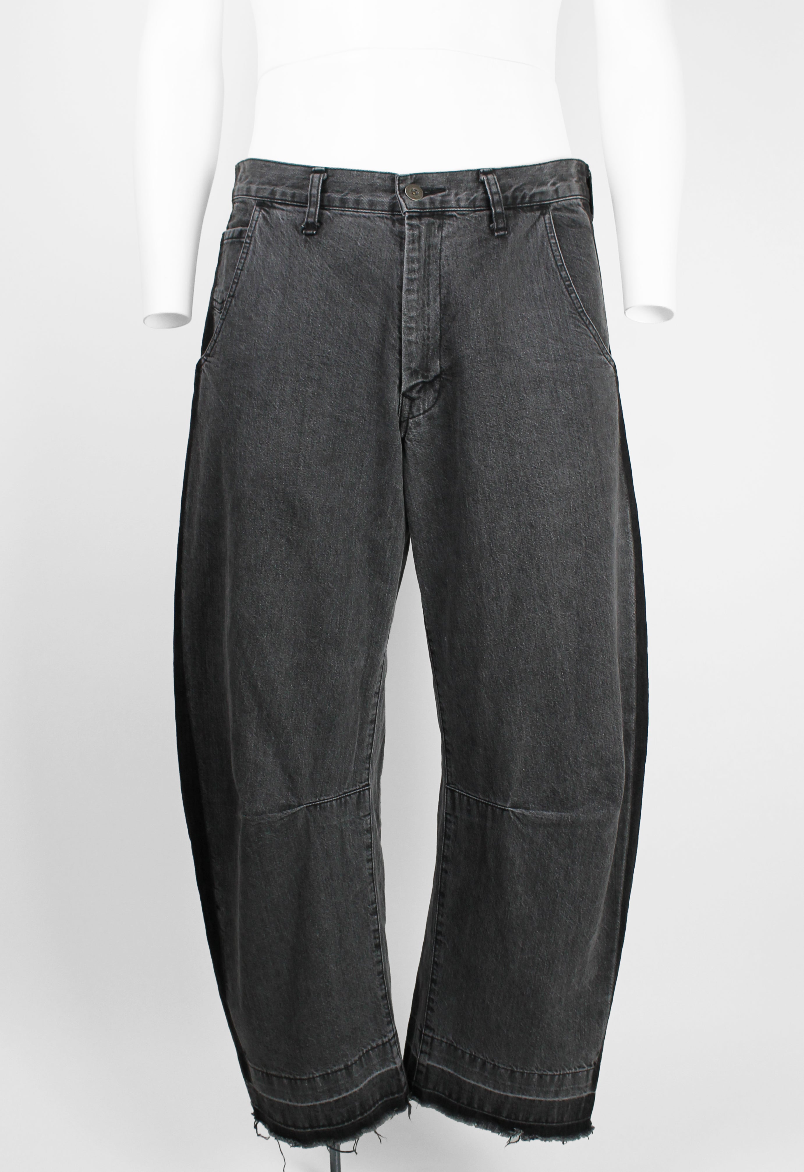 YOHJI YAMAMOTO Y'S GREY CURVED JEANS