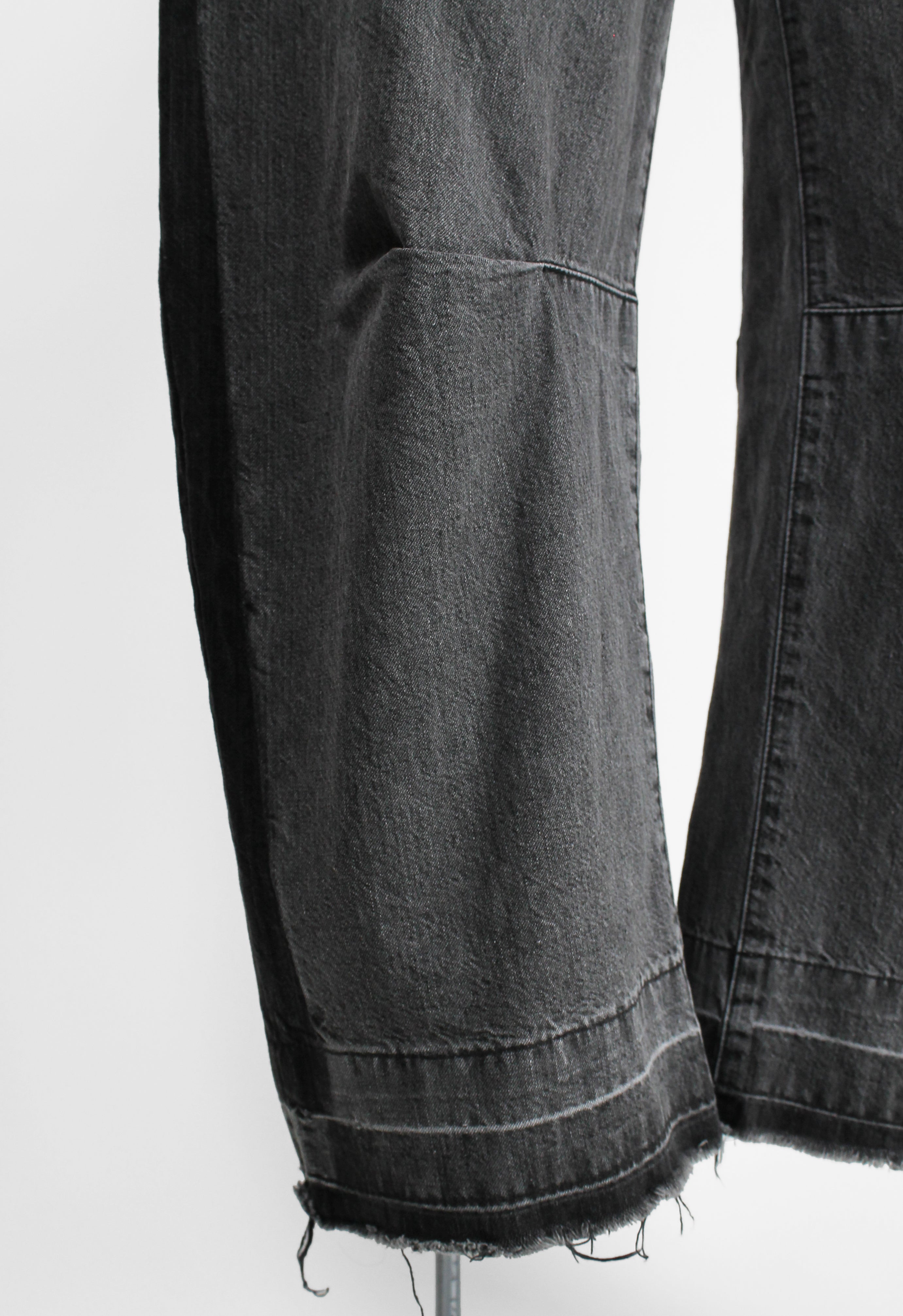YOHJI YAMAMOTO Y'S GREY CURVED JEANS