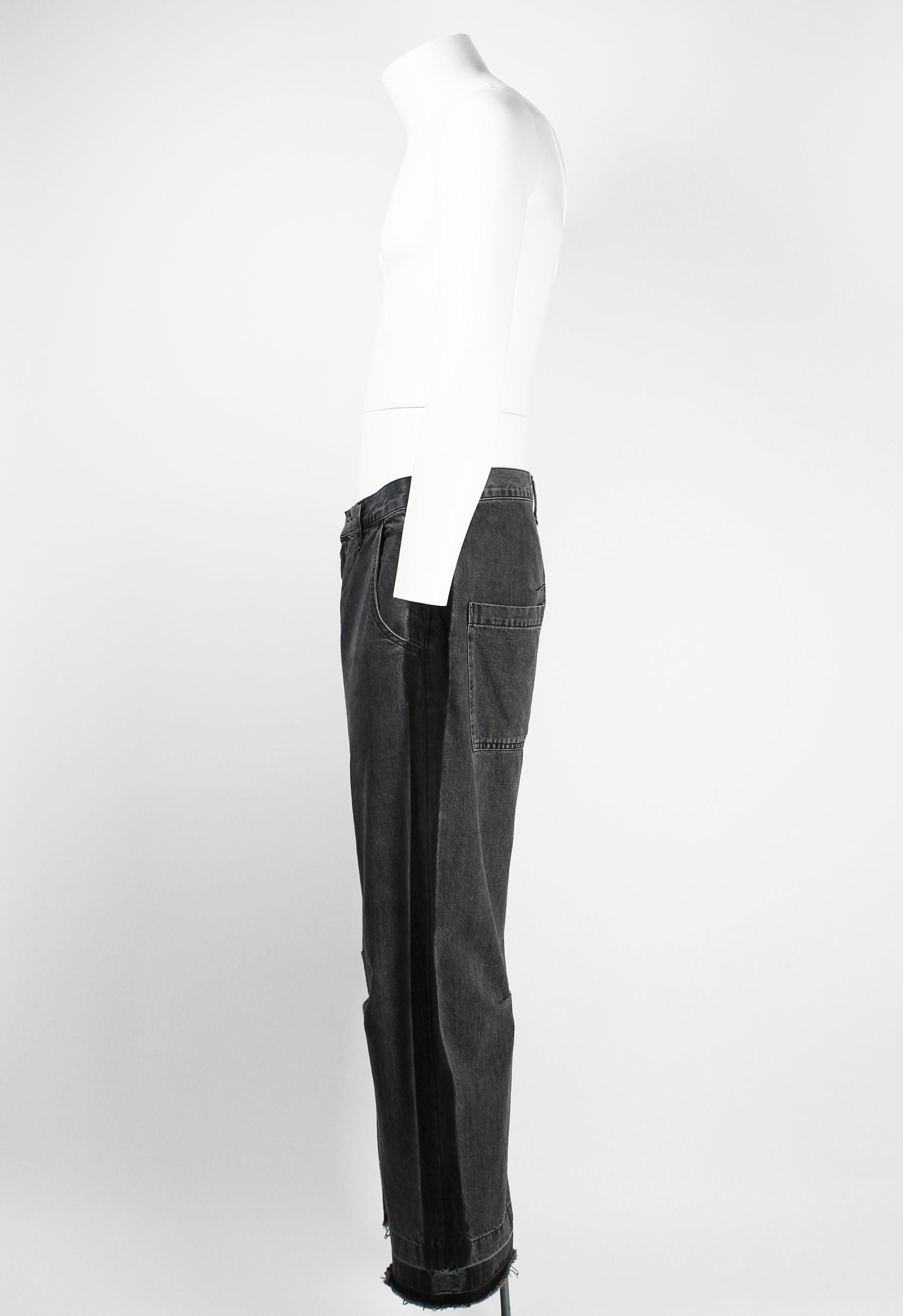 YOHJI YAMAMOTO Y'S GREY CURVED JEANS