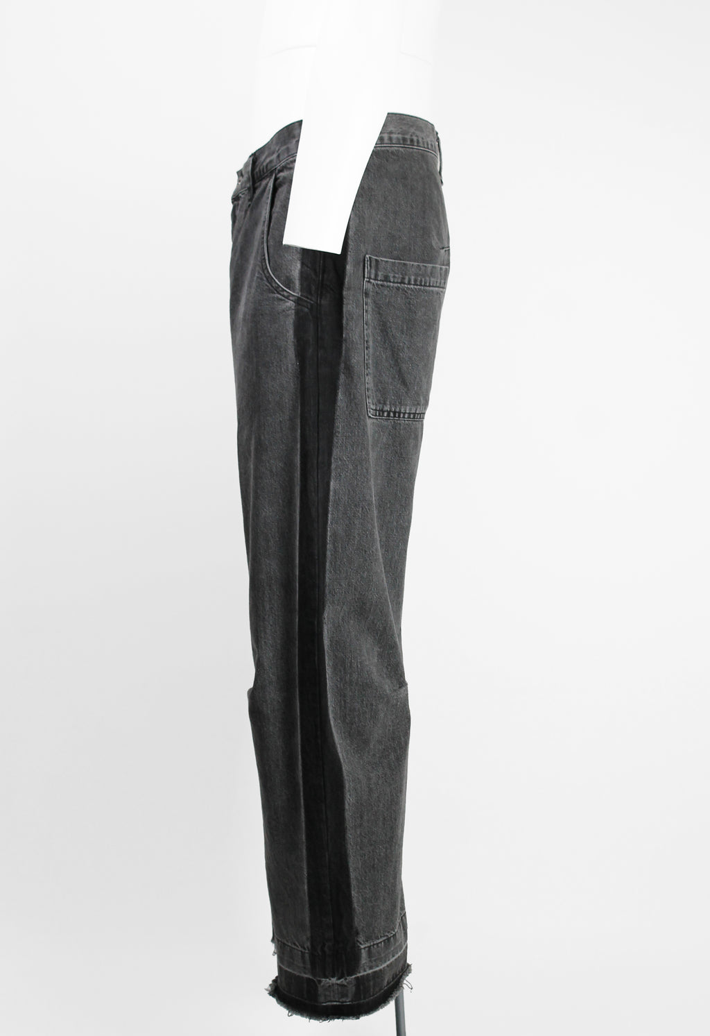 YOHJI YAMAMOTO Y'S GREY CURVED JEANS