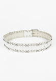 YOHJI YAMAMOTO Y'S FW 2000 WHITE DIAMOND STUDDED BELT