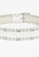 YOHJI YAMAMOTO Y'S FW 2000 WHITE DIAMOND STUDDED BELT