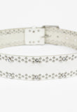 YOHJI YAMAMOTO Y'S FW 2000 WHITE DIAMOND STUDDED BELT