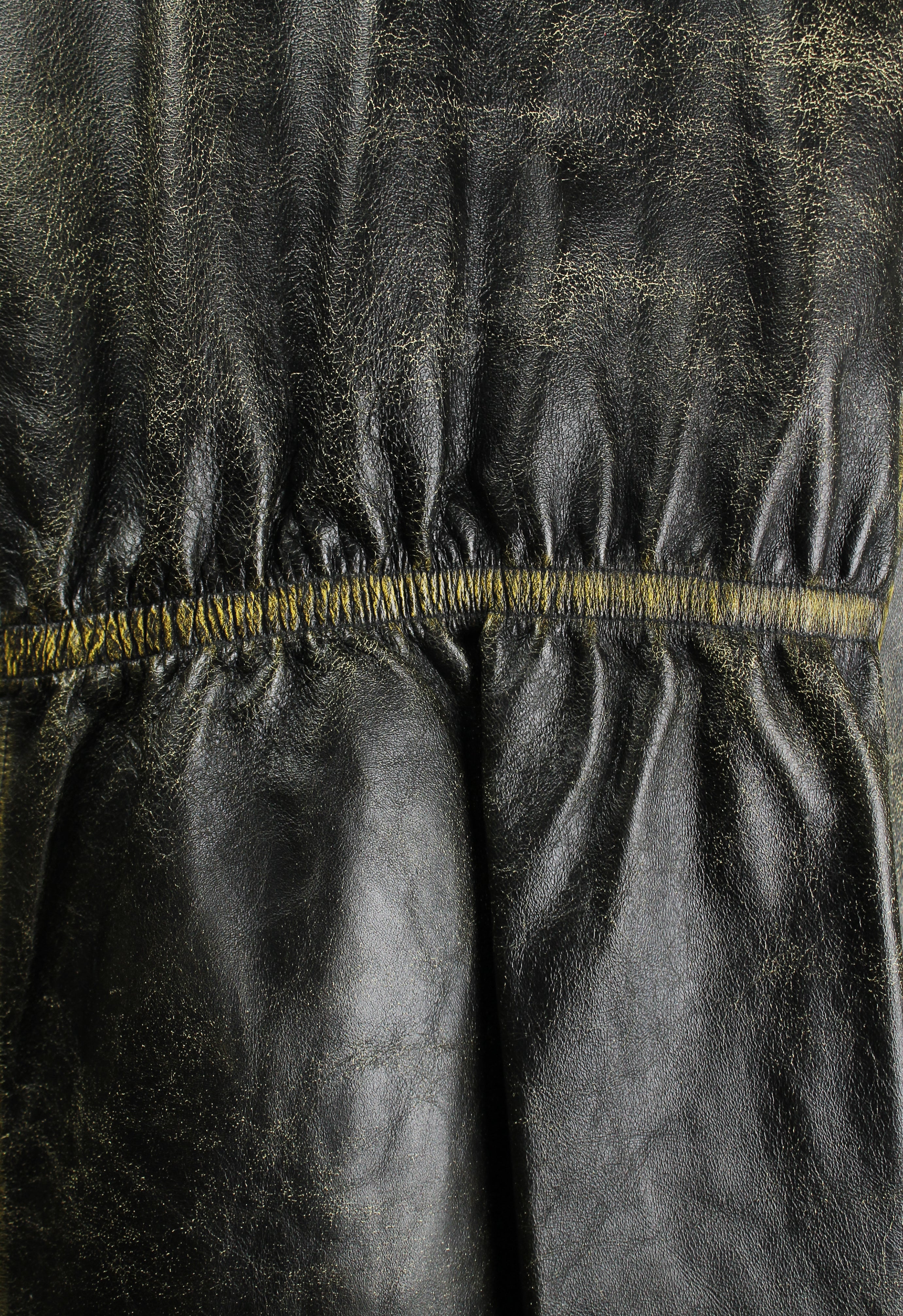 YOHJI YAMAMOTO Y'S FW 1992 CRACKED LEATHER COAT