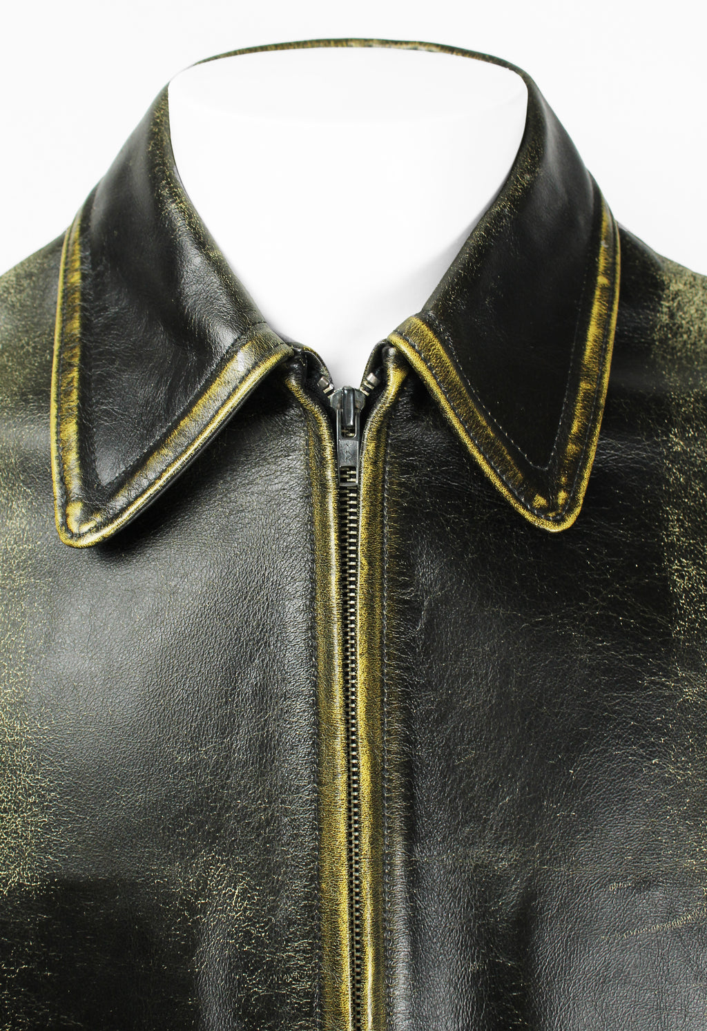 YOHJI YAMAMOTO Y'S FW 1992 CRACKED LEATHER COAT