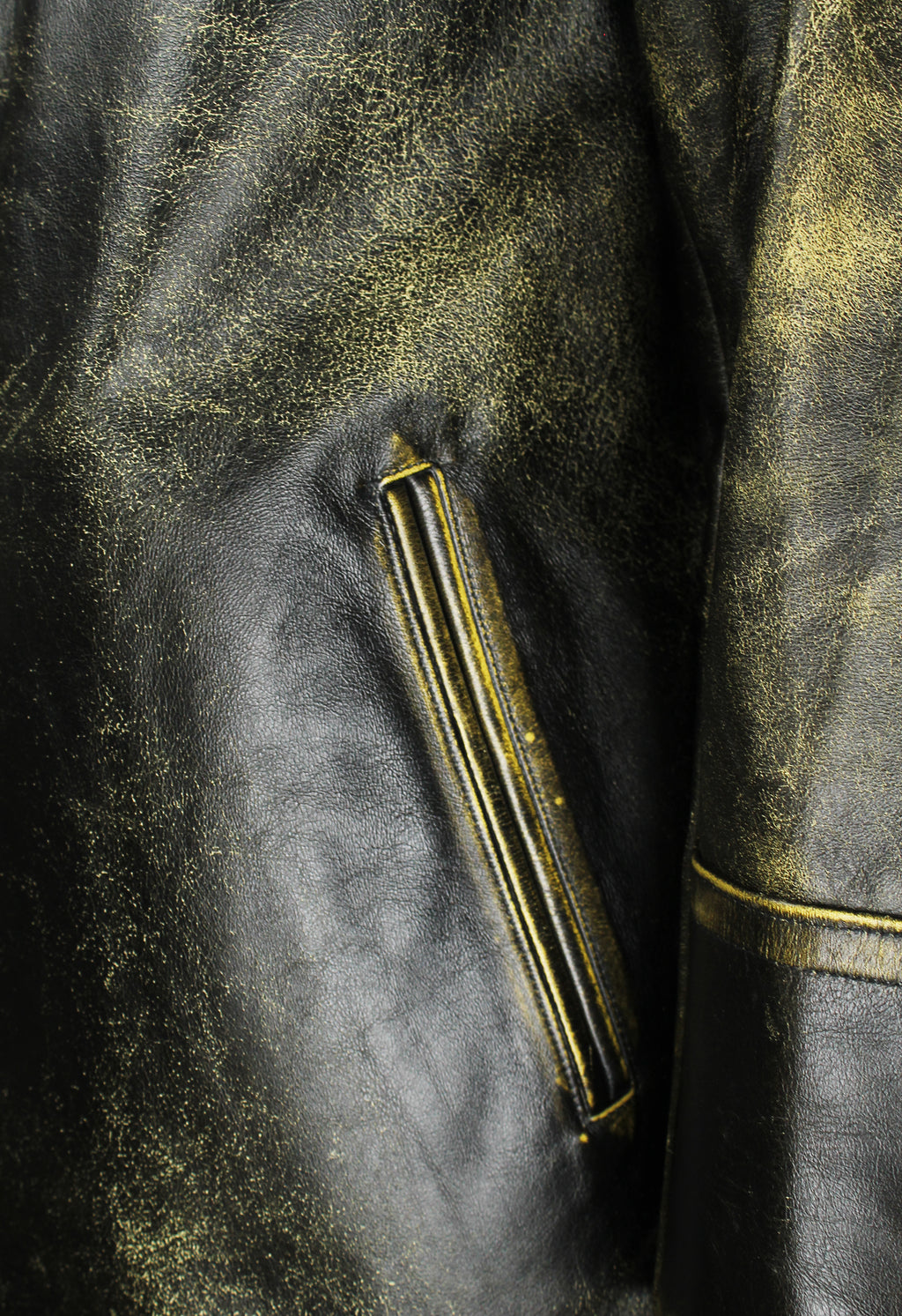 YOHJI YAMAMOTO Y'S FW 1992 CRACKED LEATHER COAT