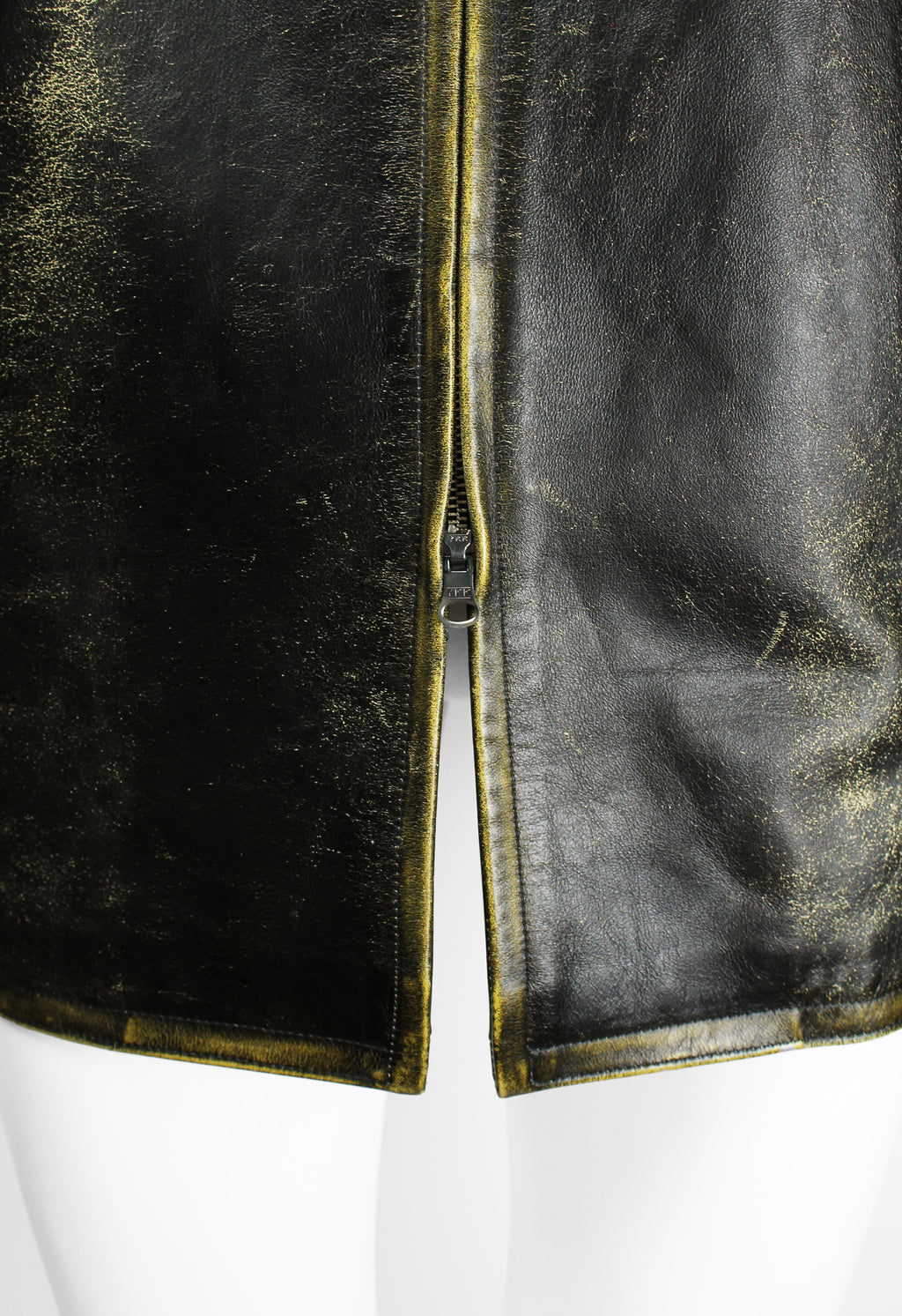 YOHJI YAMAMOTO Y'S FW 1992 CRACKED LEATHER COAT