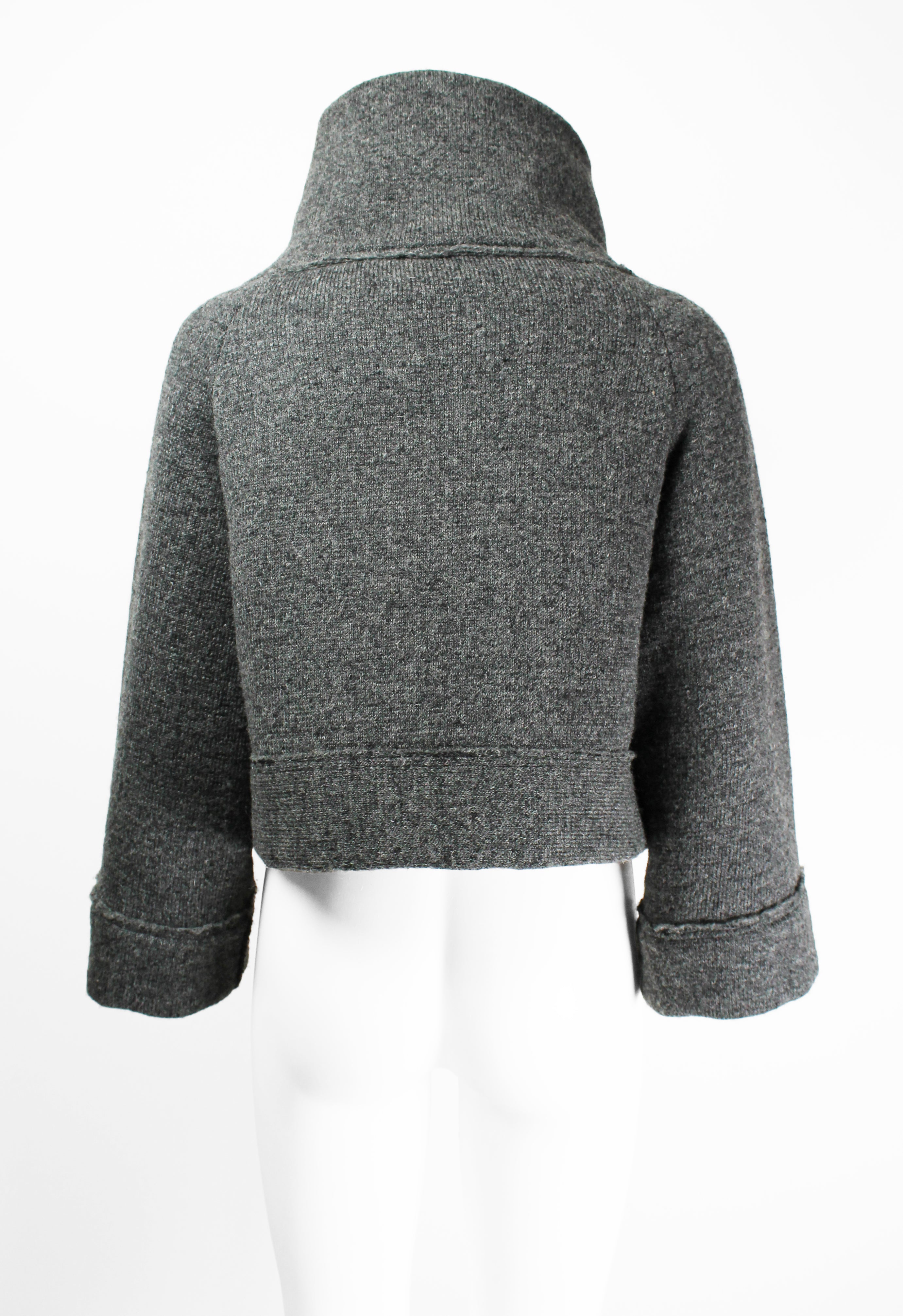 YOHJI YAMAMOTO Y'S FW 2014 HIGH NECK CROPPED KNIT