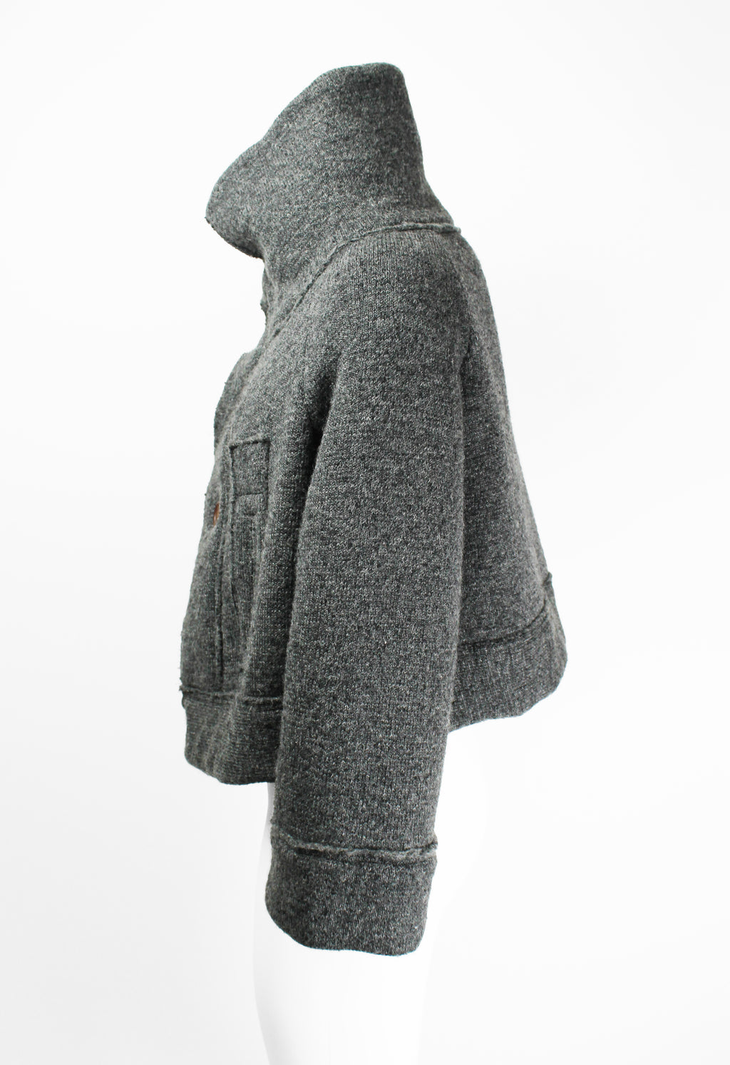 YOHJI YAMAMOTO Y'S FW 2014 HIGH NECK CROPPED KNIT