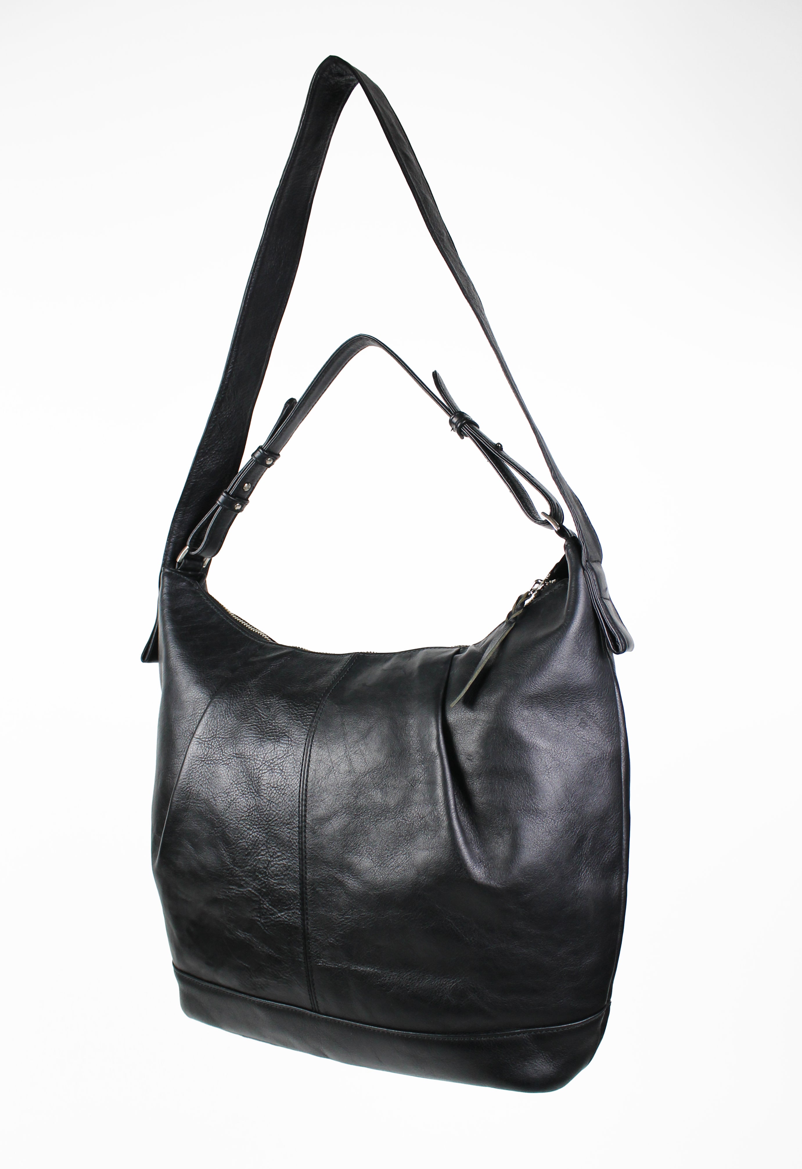 YOHJI YAMAMOTO Y'S FW 2013 LARGE LEATHER DOUBLE STRAP BAG