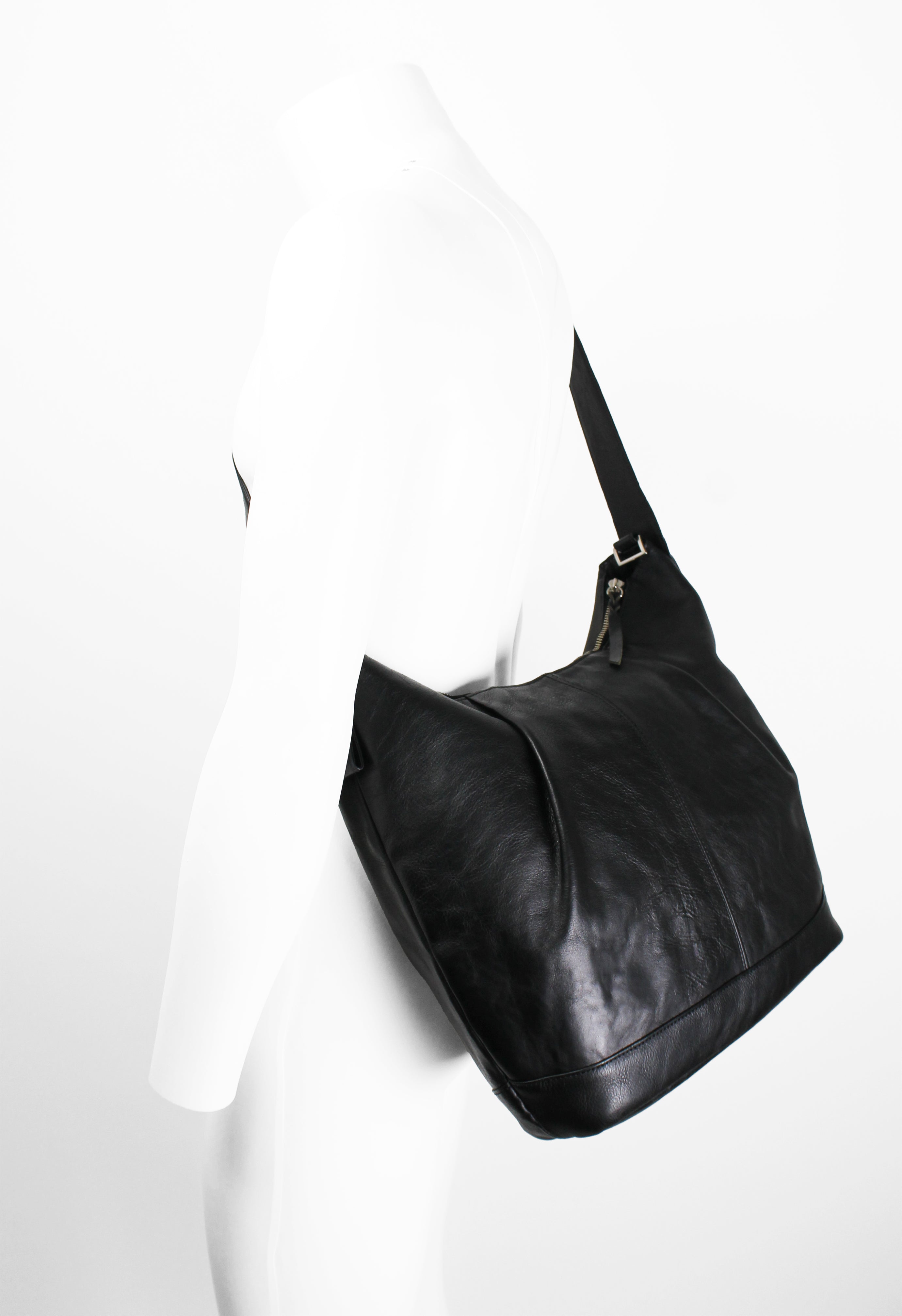 YOHJI YAMAMOTO Y'S FW 2013 LARGE LEATHER DOUBLE STRAP BAG