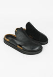 YOHJI YAMAMOTO Y'S LEATHER AND SUEDE SLIP ON SHOES