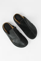 YOHJI YAMAMOTO Y'S LEATHER AND SUEDE SLIP ON SHOES