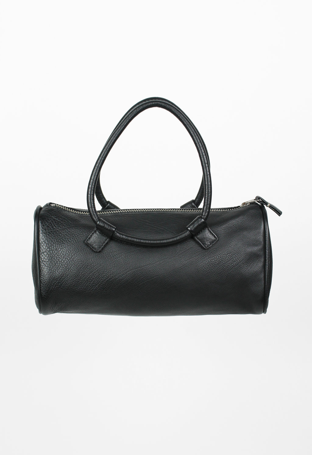YOHJI YAMAMOTO Y'S CIRCULAR HANDLE MINI LEATHER BAG