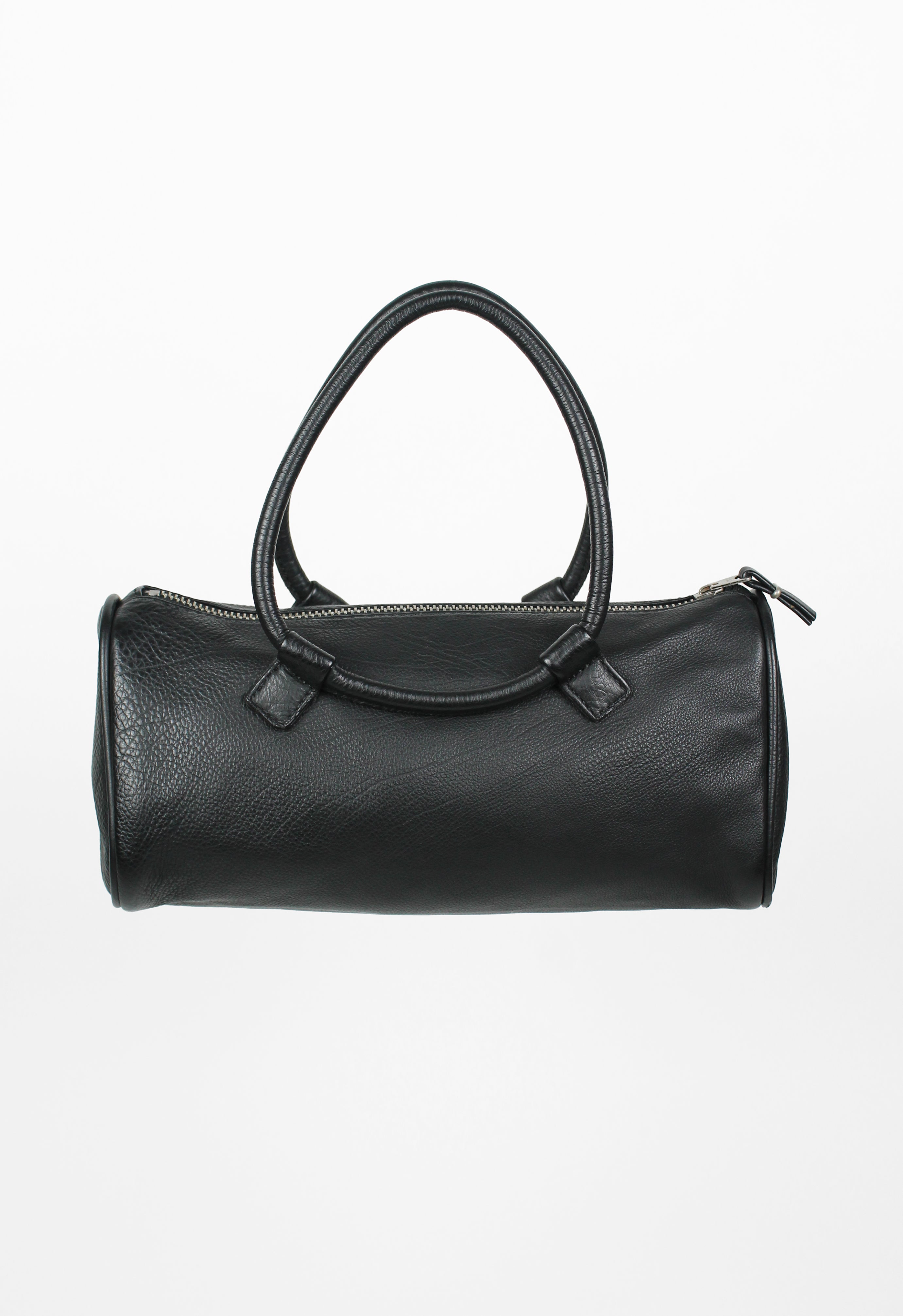 YOHJI YAMAMOTO Y'S CIRCULAR HANDLE MINI LEATHER BAG