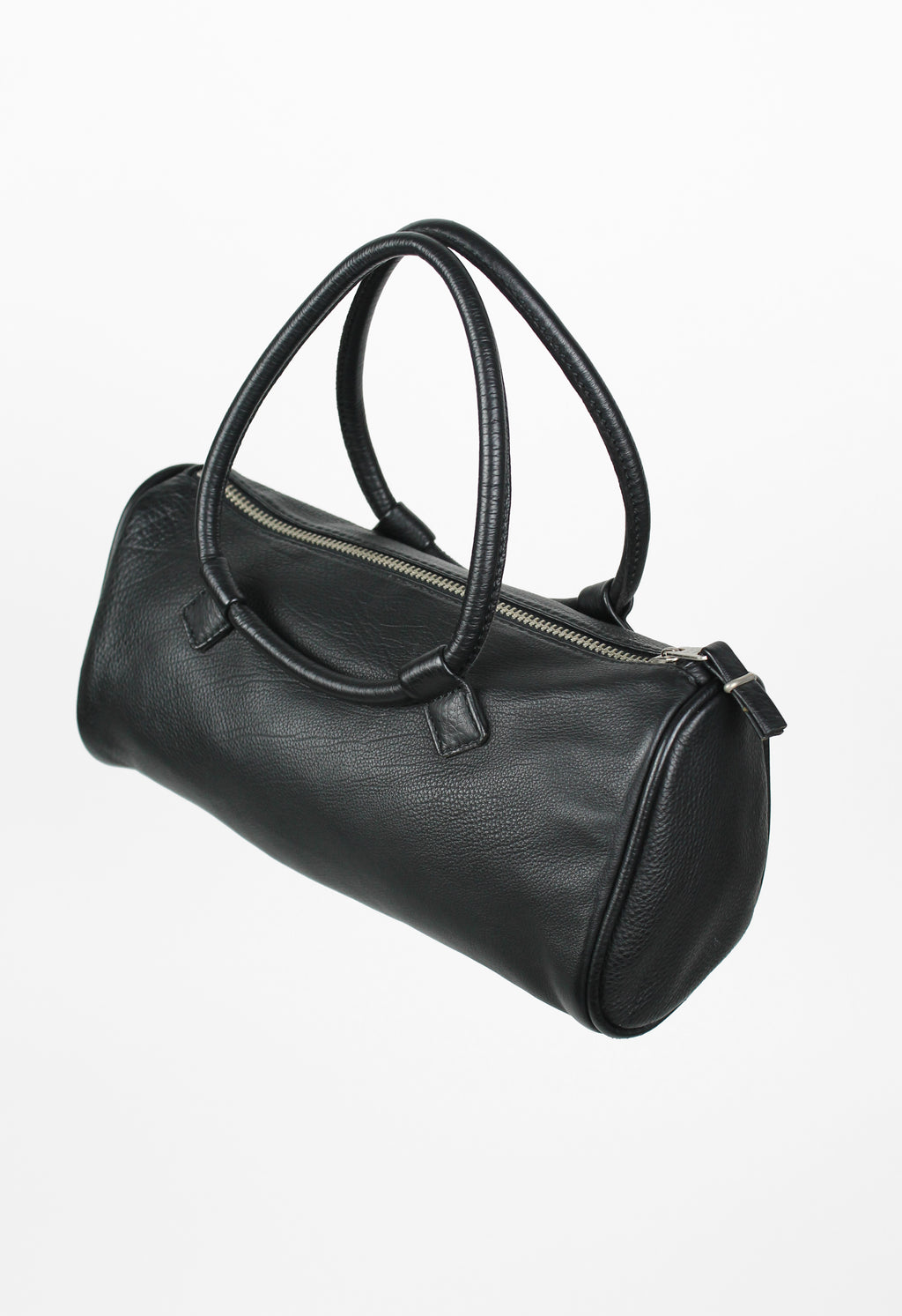 YOHJI YAMAMOTO Y'S CIRCULAR HANDLE MINI LEATHER BAG