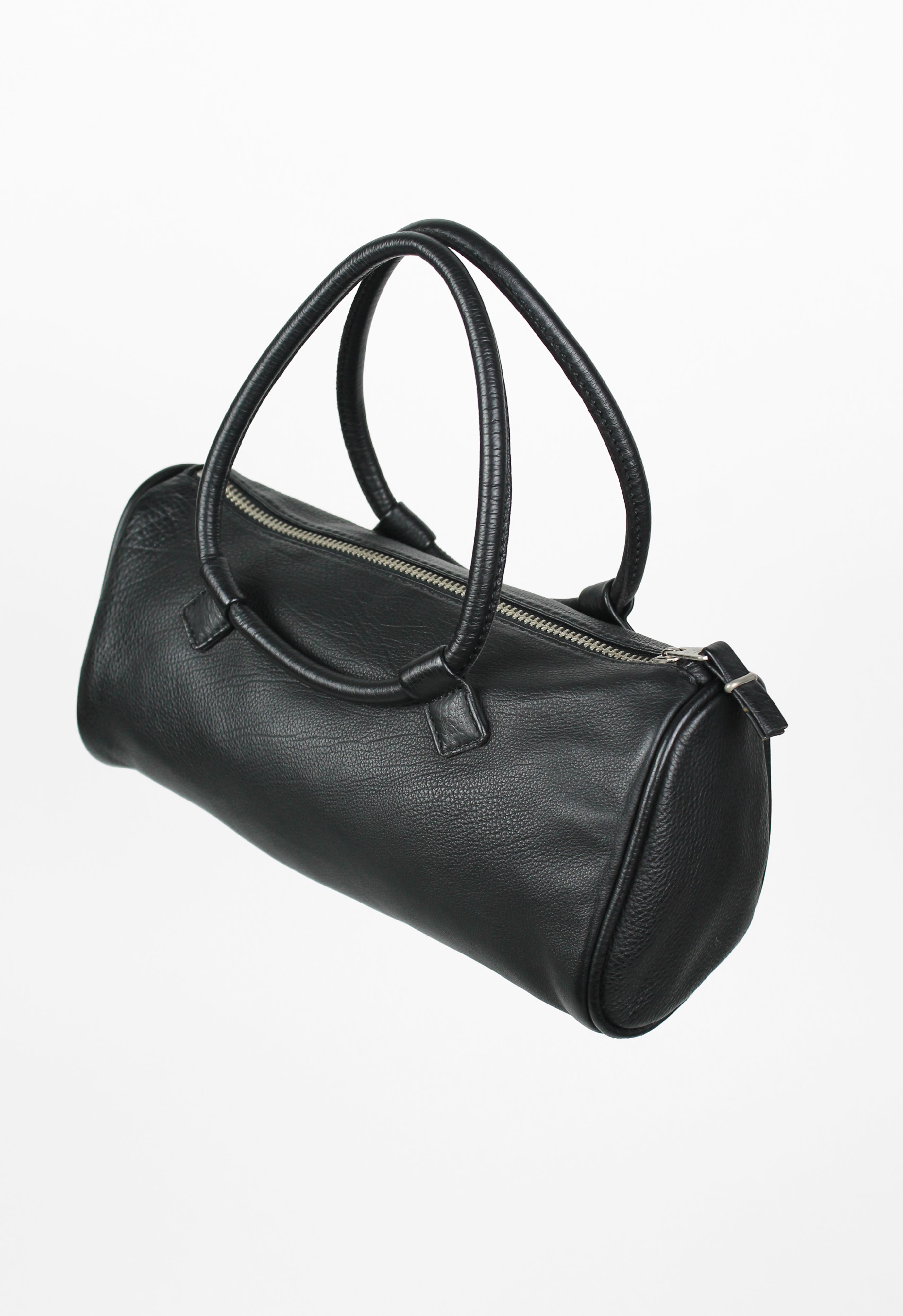 YOHJI YAMAMOTO Y'S CIRCULAR HANDLE MINI LEATHER BAG