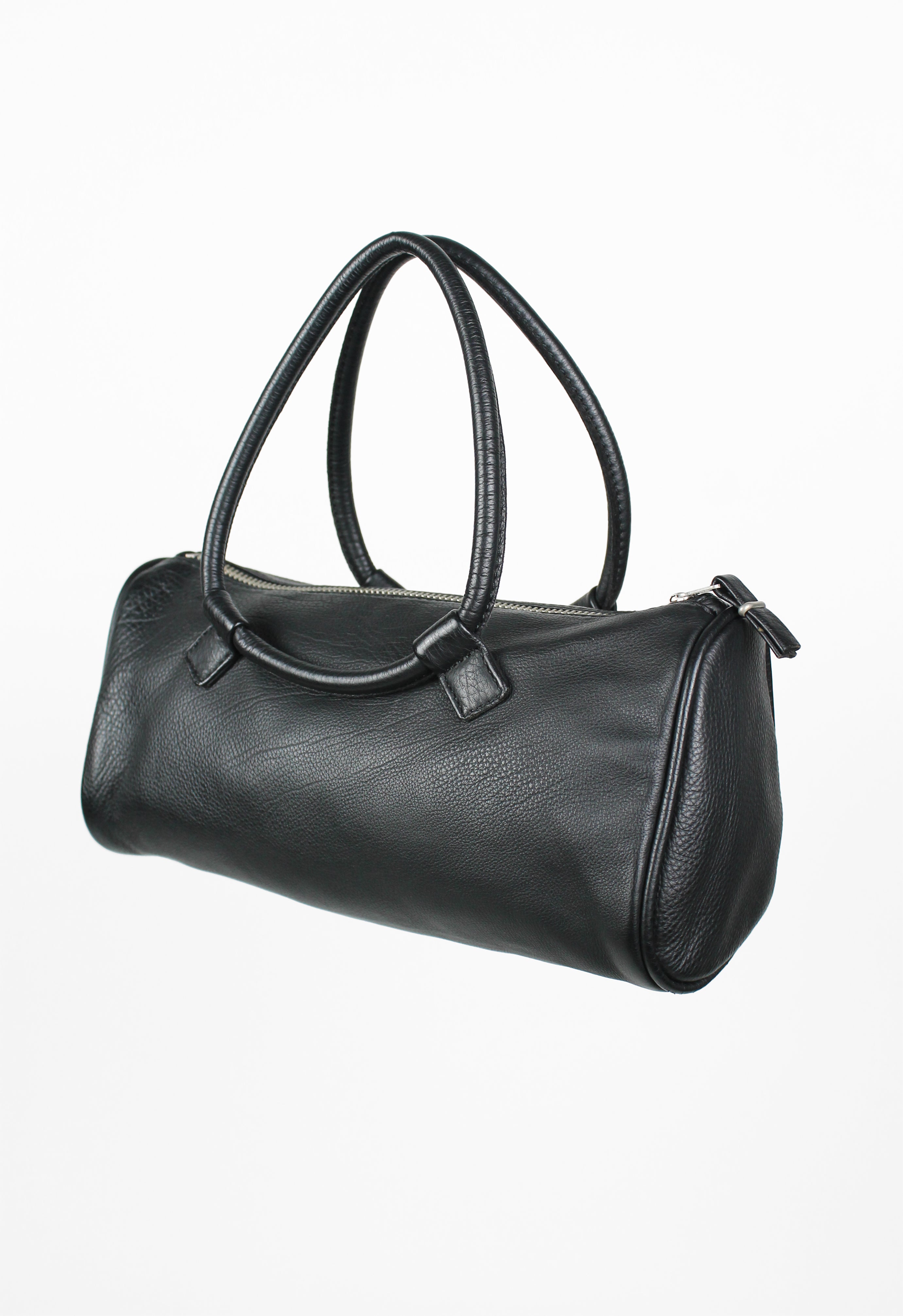 YOHJI YAMAMOTO Y'S CIRCULAR HANDLE MINI LEATHER BAG