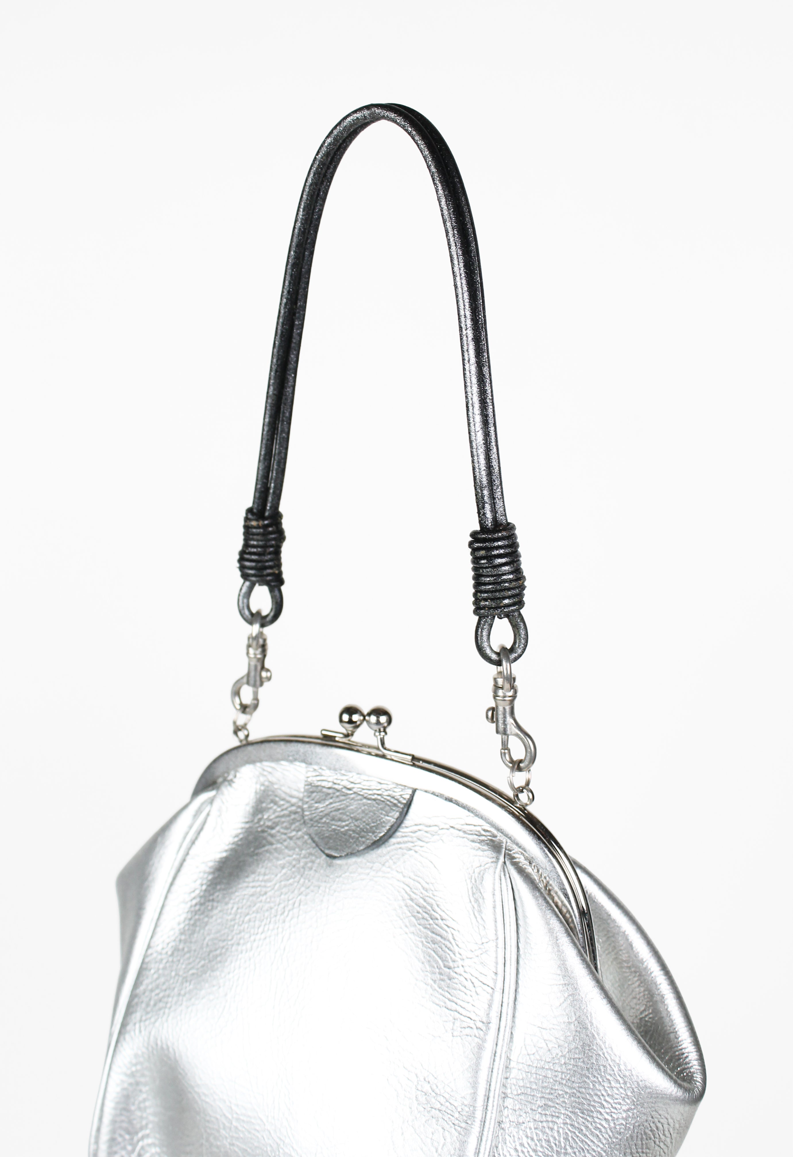 YOHJI YAMAMOTO Y'S SILVER CLASP BAG