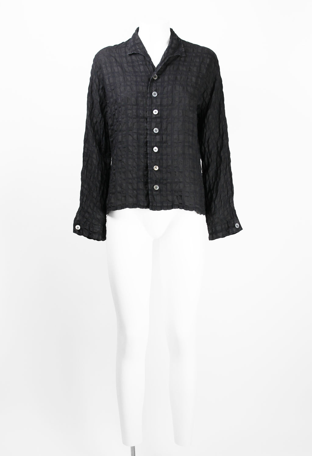 YOHJI YAMAMOTO Y'S CHECK SEERSUCKER SHIRT