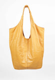 YOHJI YAMAMOTO Y'S CRACKED LEATHER SHOPPER BAG