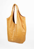 YOHJI YAMAMOTO Y'S CRACKED LEATHER SHOPPER BAG