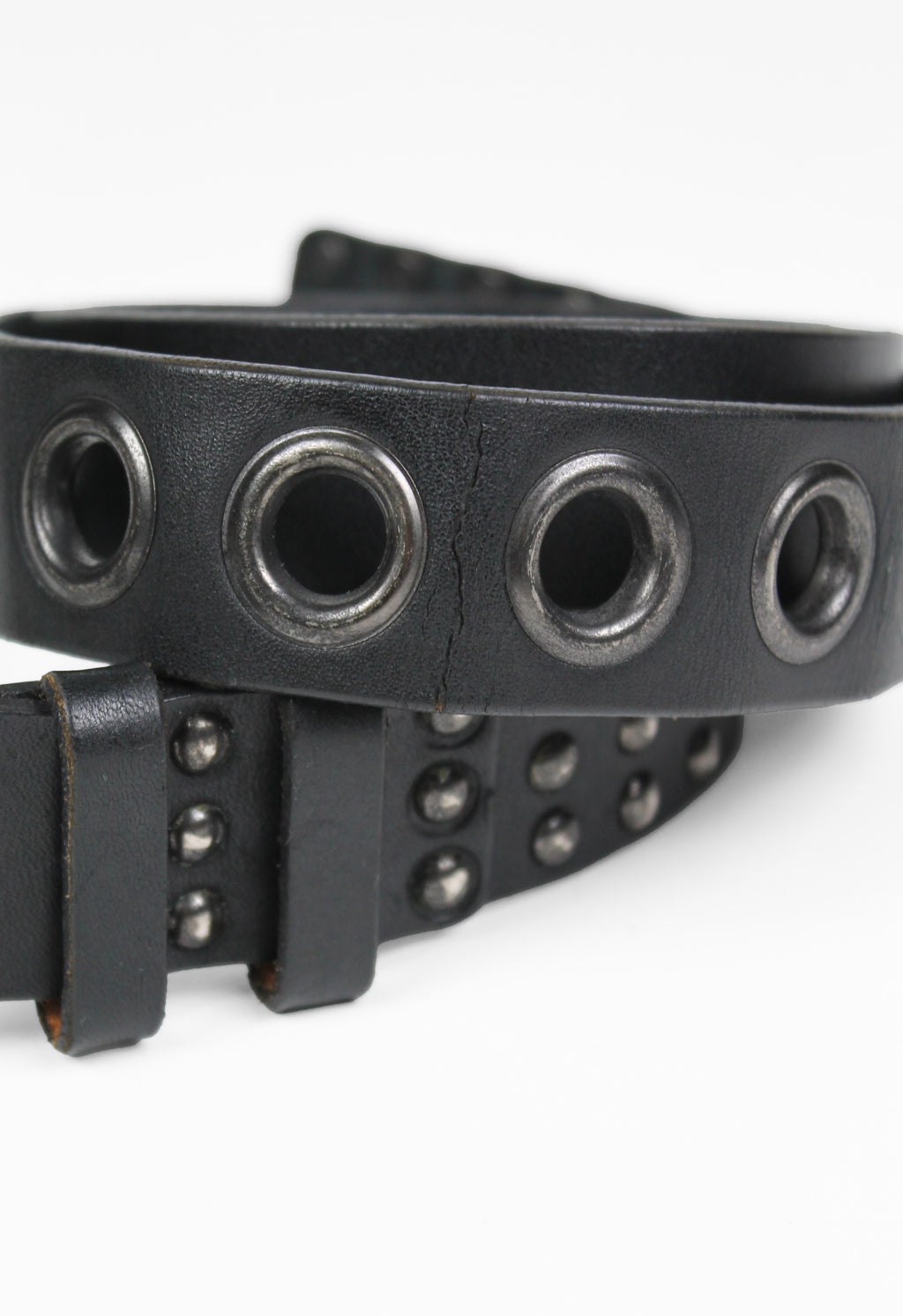 YOHJI YAMAMOTO Y'S STUDDED OVERSIZED EYELET BELT