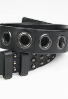 YOHJI YAMAMOTO Y'S STUDDED OVERSIZED EYELET BELT