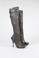 CELINE FW 2008 KNEE HIGH MULTI-STRAP HEELED BOOTS