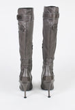 CELINE FW 2008 KNEE HIGH MULTI-STRAP HEELED BOOTS