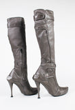 CELINE FW 2008 KNEE HIGH MULTI-STRAP HEELED BOOTS