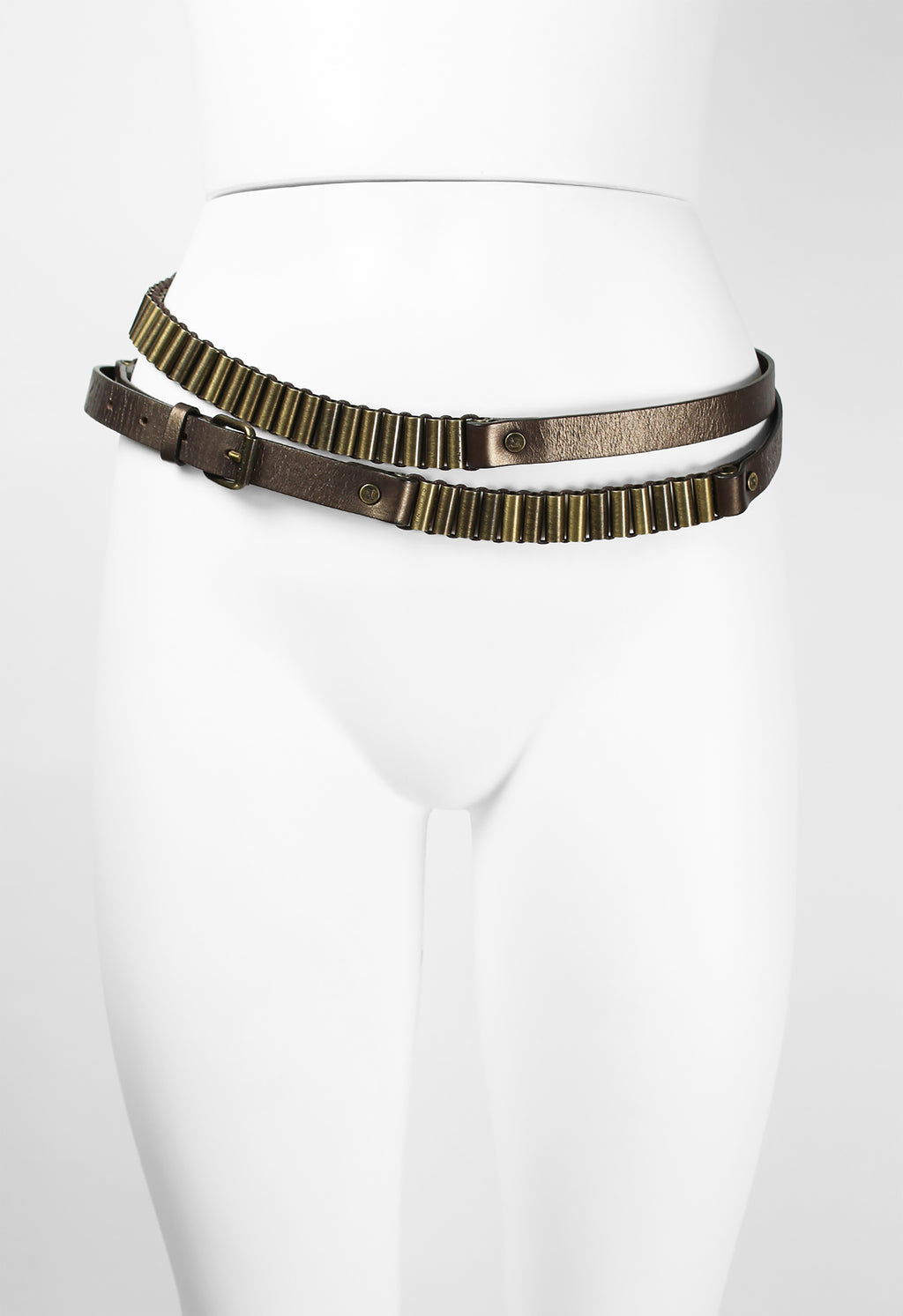CELINE SS 2001 METALLIC BULLET BELT