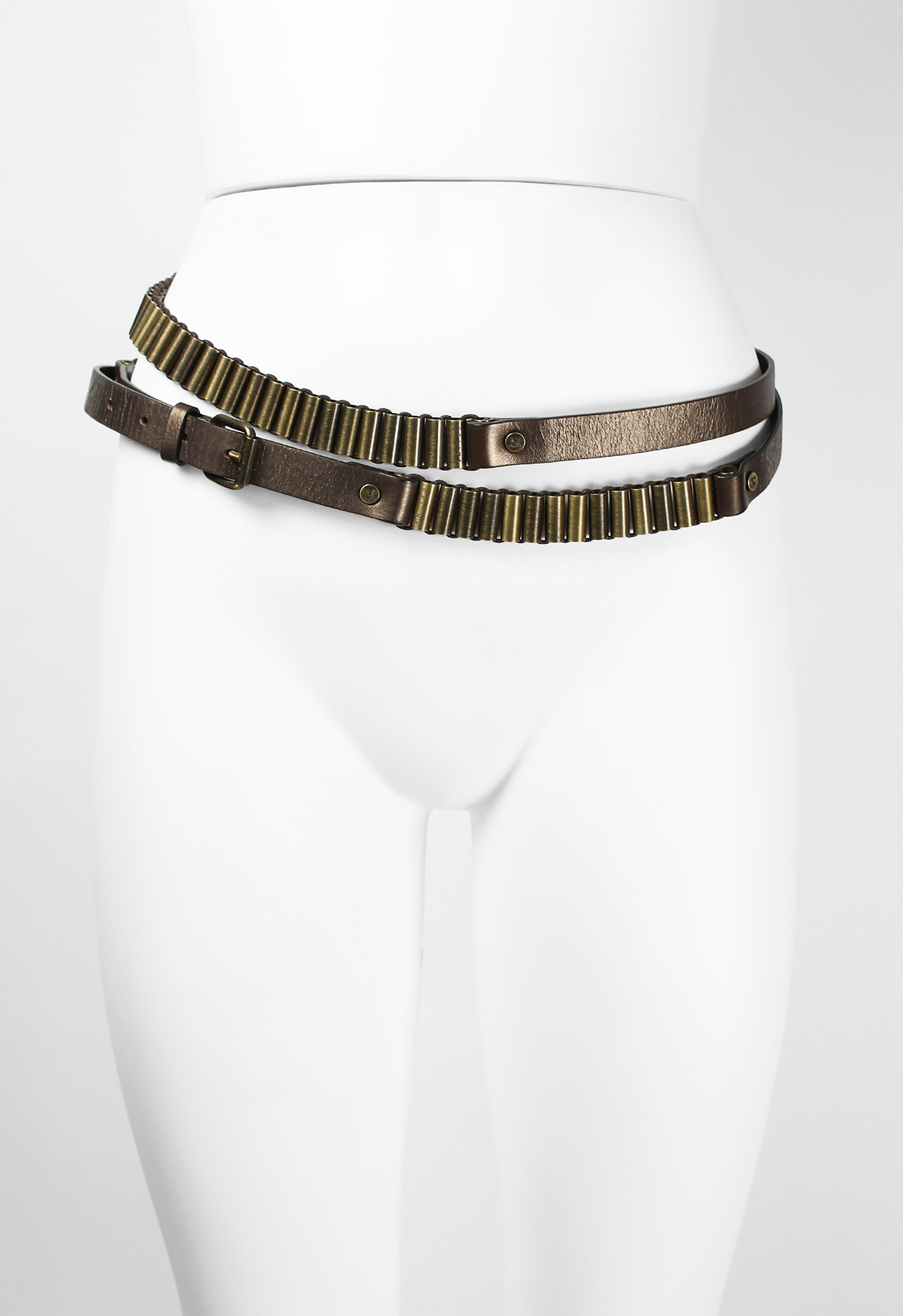 CELINE SS 2001 METALLIC BULLET BELT