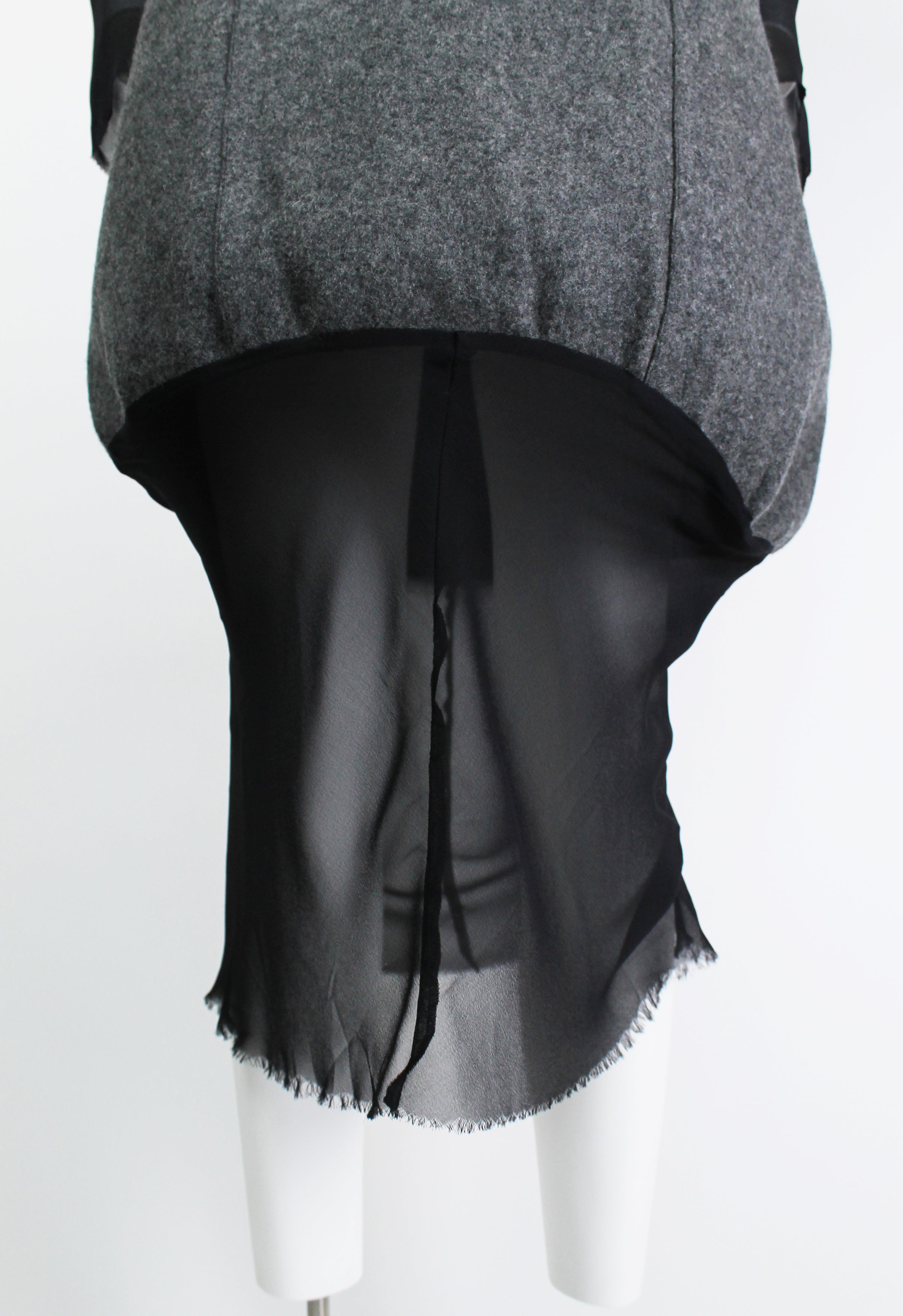 COMME DES GARCONS FW 1993 SHEER DRESS WITH WOOL PANELS