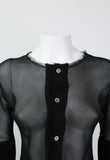 COMME DES GARCONS FW 1993 SHEER TOP WITH WOOL SLEEVES