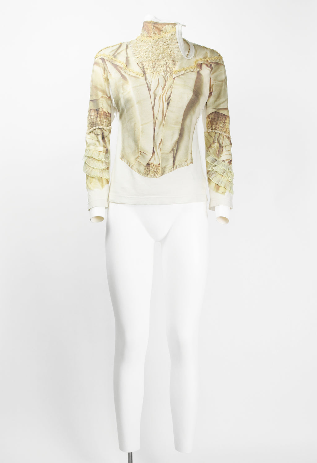COMME DES GARCONS FW 2005 TROMPE L'OEIL BROKEN BRIDE TOP