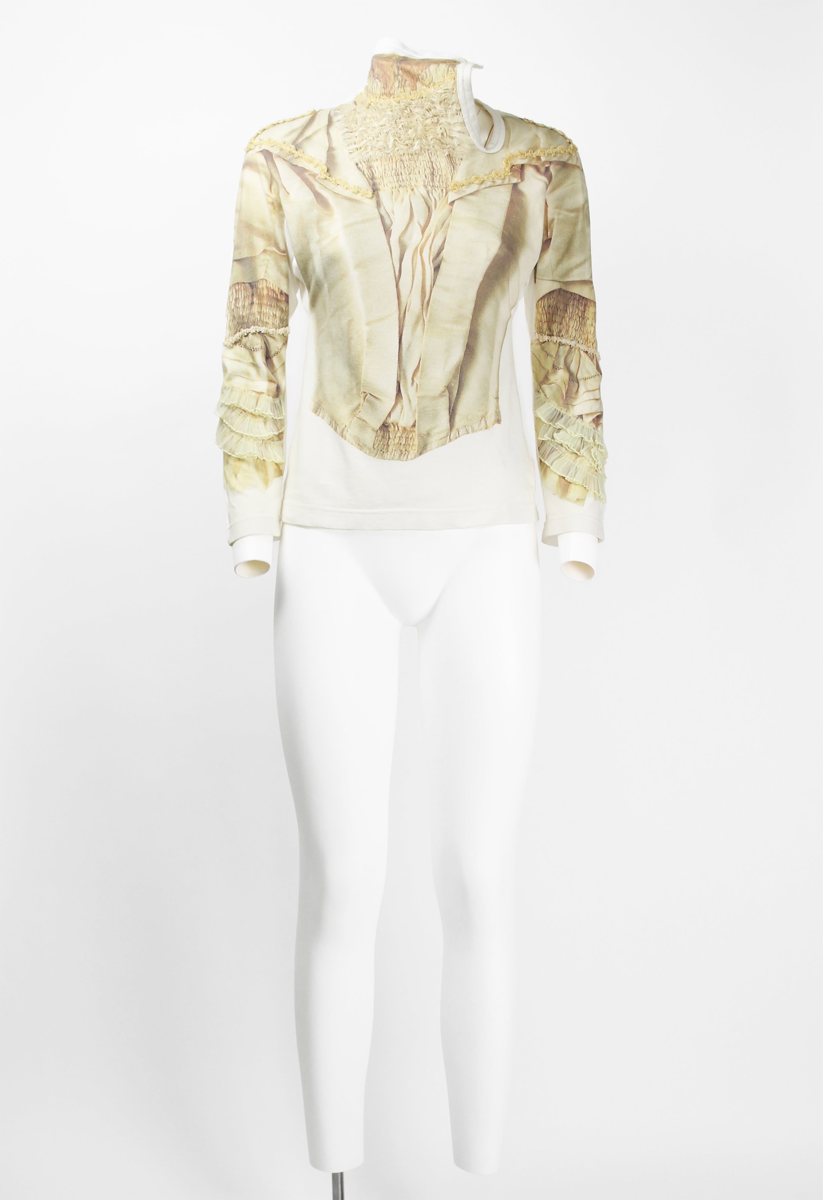 COMME DES GARCONS FW 2005 TROMPE L'OEIL BROKEN BRIDE TOP
