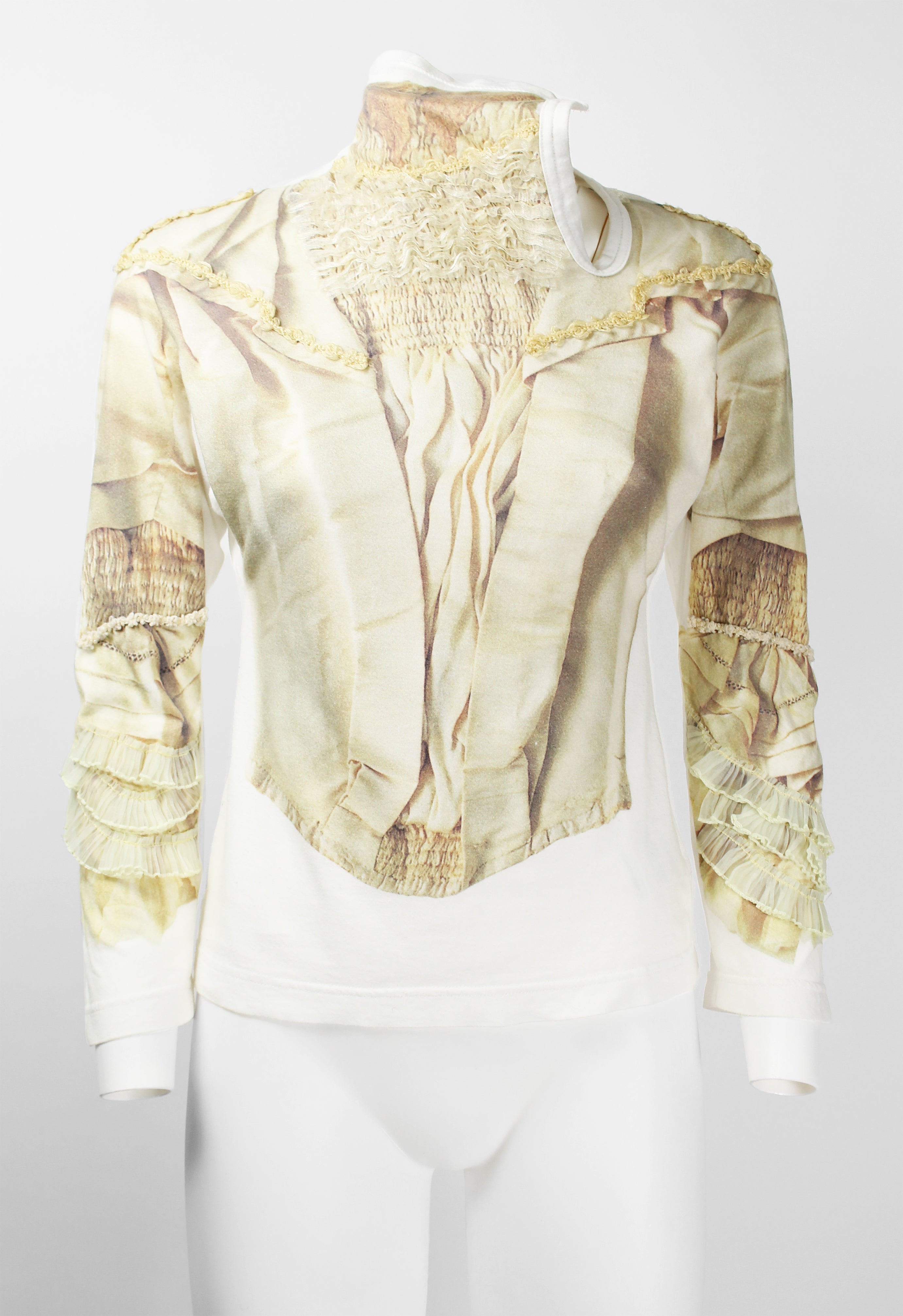 COMME DES GARCONS FW 2005 TROMPE L'OEIL BROKEN BRIDE TOP