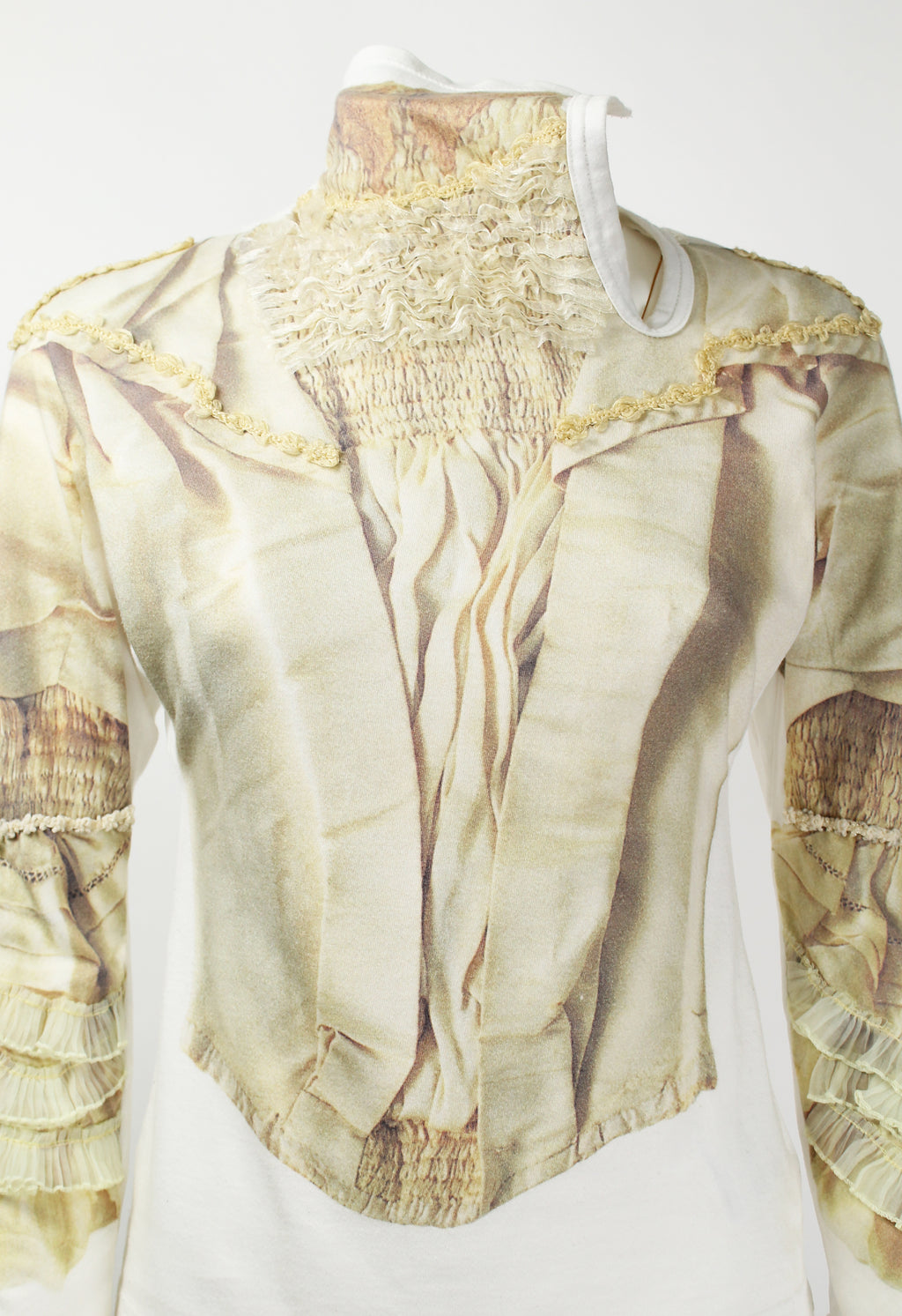 COMME DES GARCONS FW 2005 TROMPE L'OEIL BROKEN BRIDE TOP