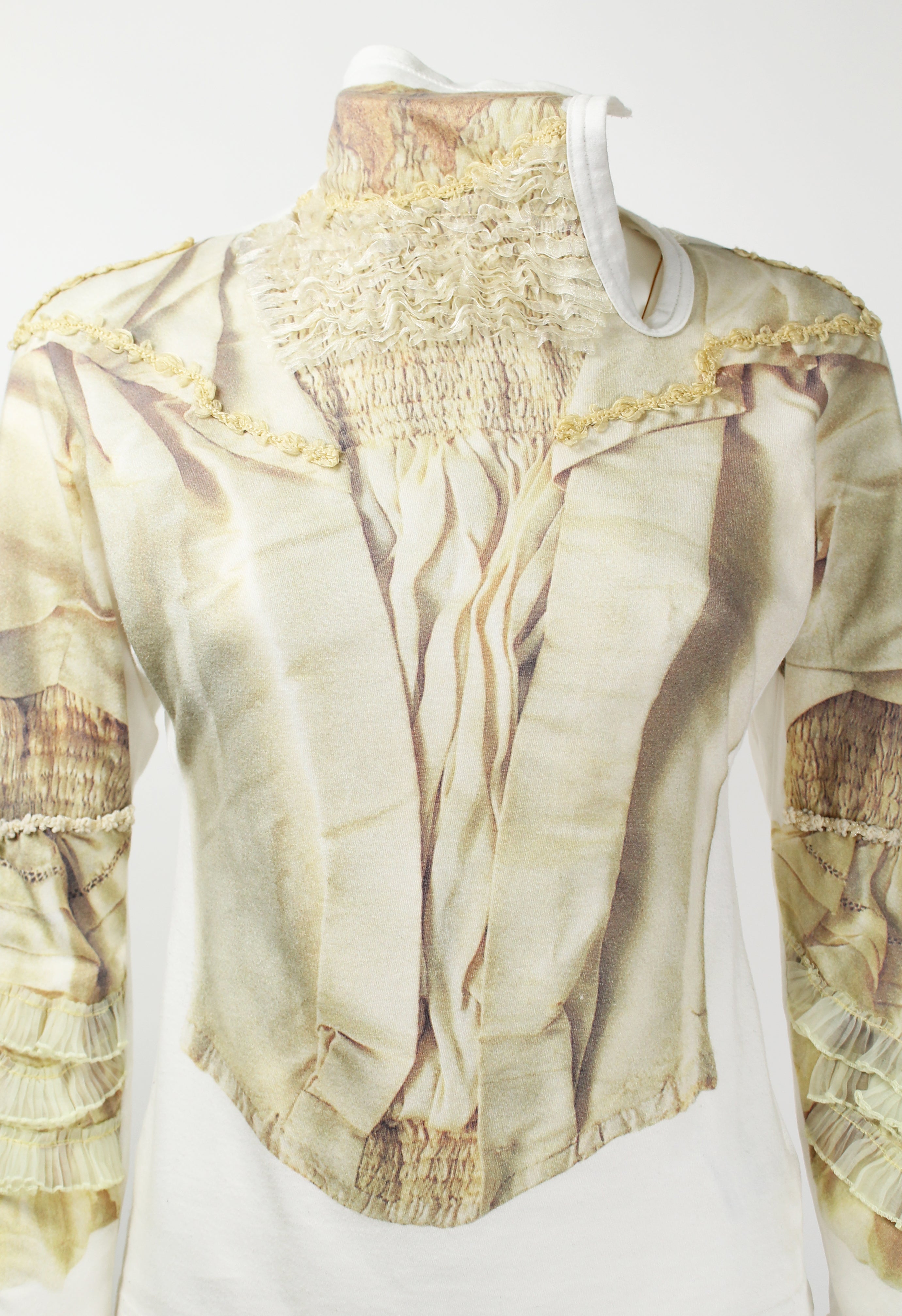 COMME DES GARCONS FW 2005 TROMPE L'OEIL BROKEN BRIDE TOP